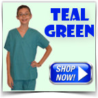 Teal Green Kids Nurse Scrubs